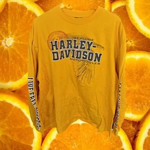 Harley‎ Davidson Utica Yellow Long Sleeve Shirt